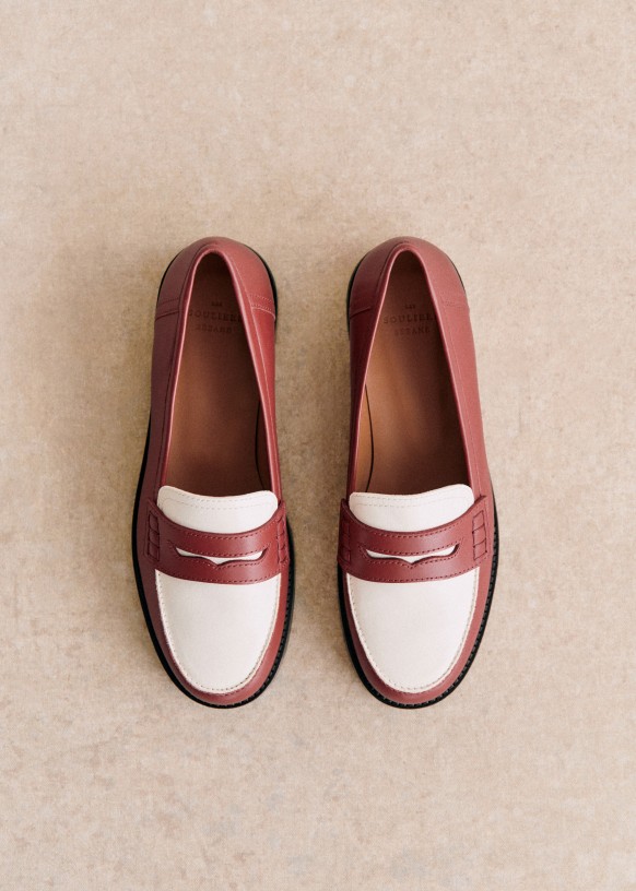 Andrea Loafers Terracotta multicoloured Bovine leather Sezane