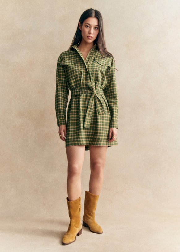 Sezane gingham dress new arrivals