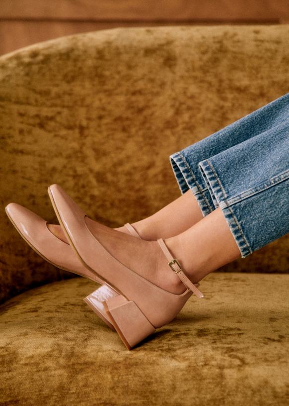 Mélanie Mary Janes - Silver - Goat vegetable tanned leather - Sézane