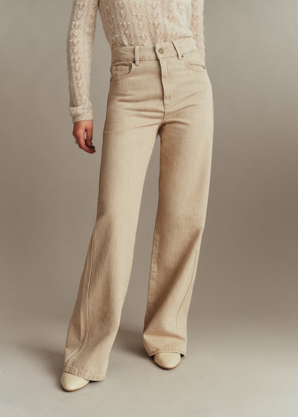 New 70's Trousers - Honey - Lamb leather - Sézane New 70's Trousers - Honey - Lamb leather - Sézane