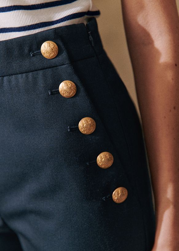 Pantalon taille haute marin hotsell