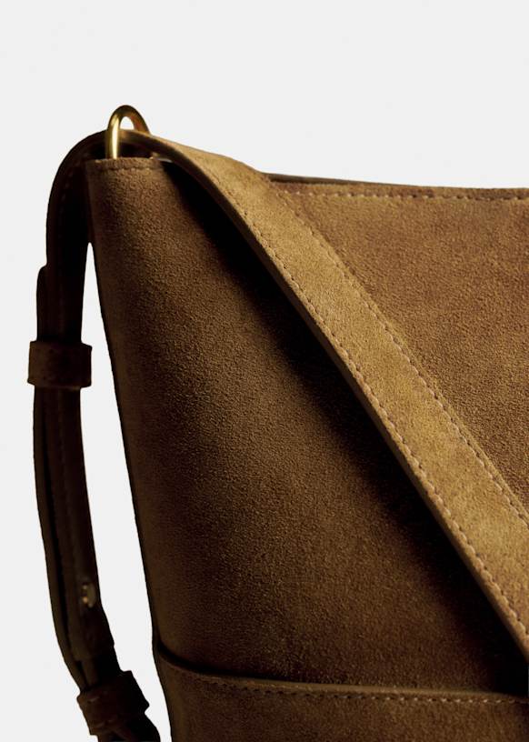 Gary Bag - Chocolate Crocodile Print - Bovine leather - Sézane