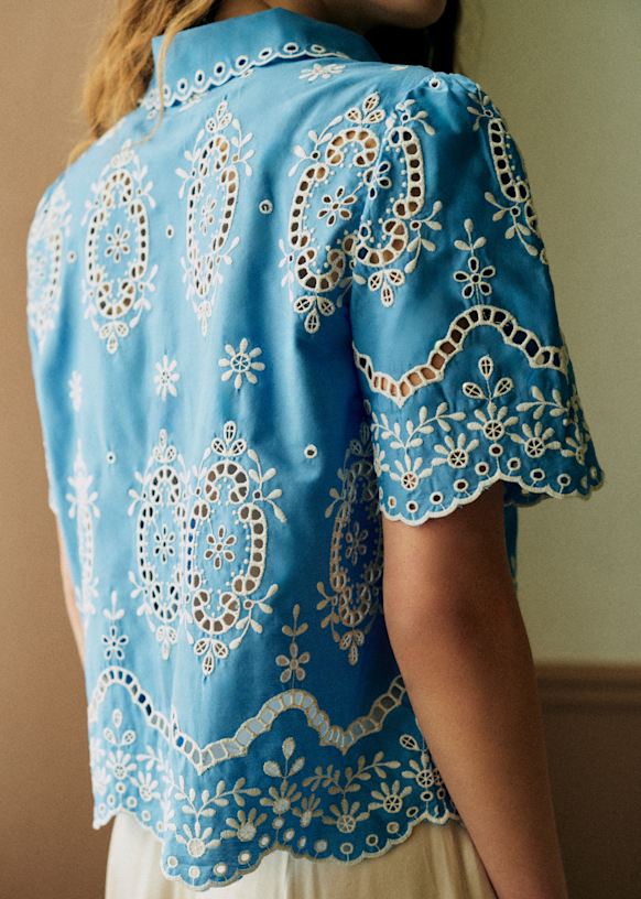 Elvira Blouse - Cream Chambray - Organic cotton - organic textile