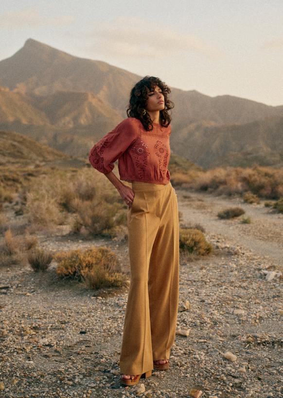 Pantalon Pedro - Camel - Viscose ECOVERO™ LENZING™ - Sézane