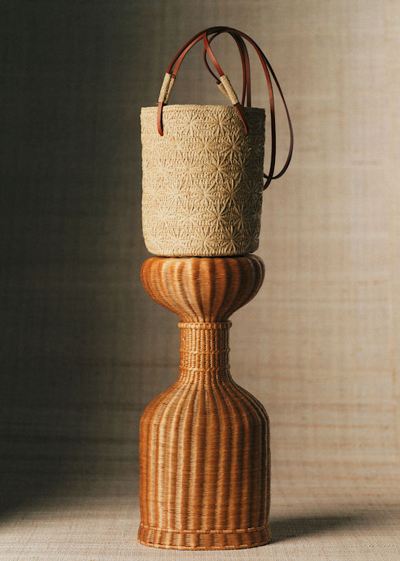 Rosie Basket - Raffia Choco - Raffia - Sézane