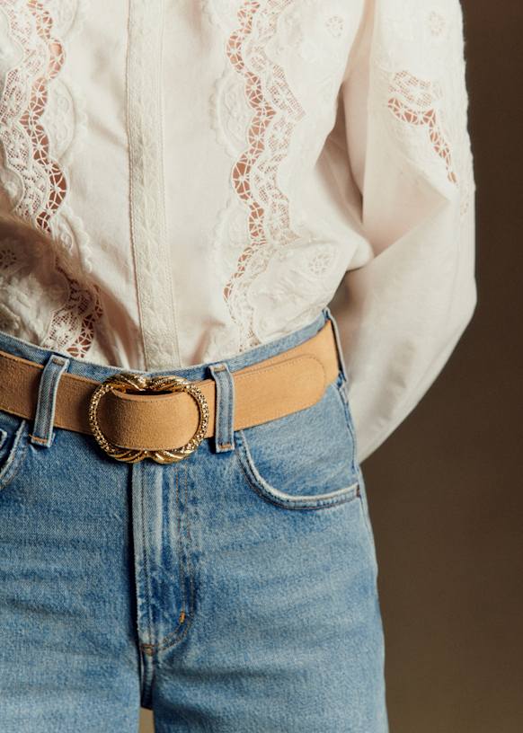 Artemis ベルト - ベージュ - 牛革 - Sézane