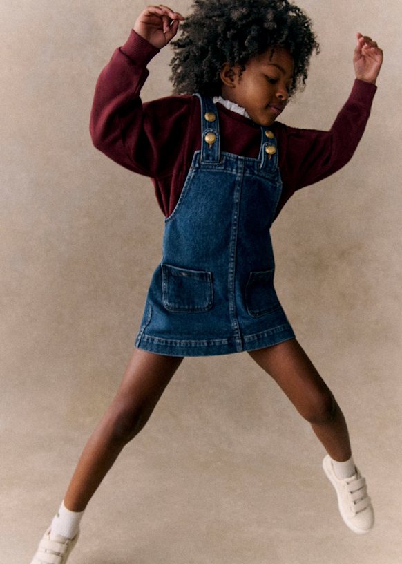 Camille Dress - Washed Blue Denim - Organic cotton - organic textile -  Szane