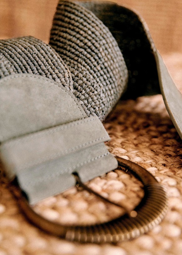 Carlie Belt - Sage - Raffia - Sézane display picture 3