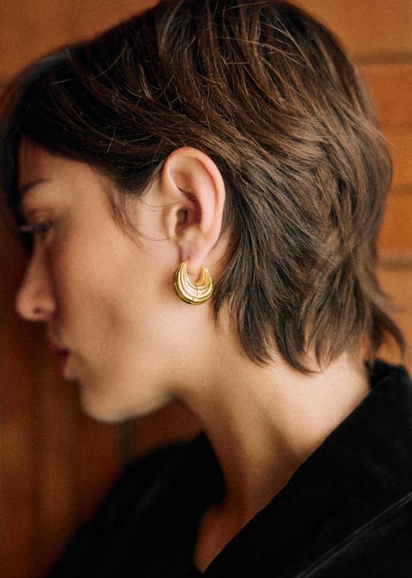 Leandra Earrings - Sézane x MDLO - Gold - Majority recycled brass - Sézane