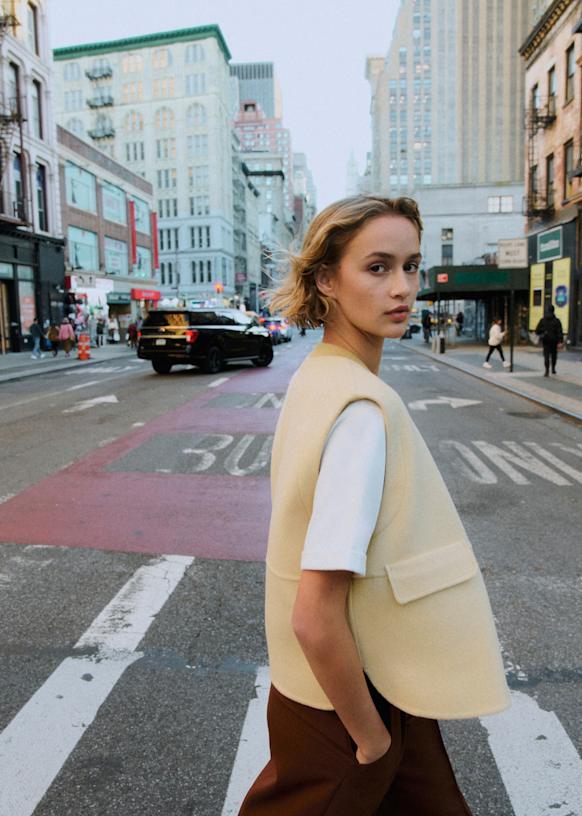 Suzon Jacket - Mustard - Wool - Sézane