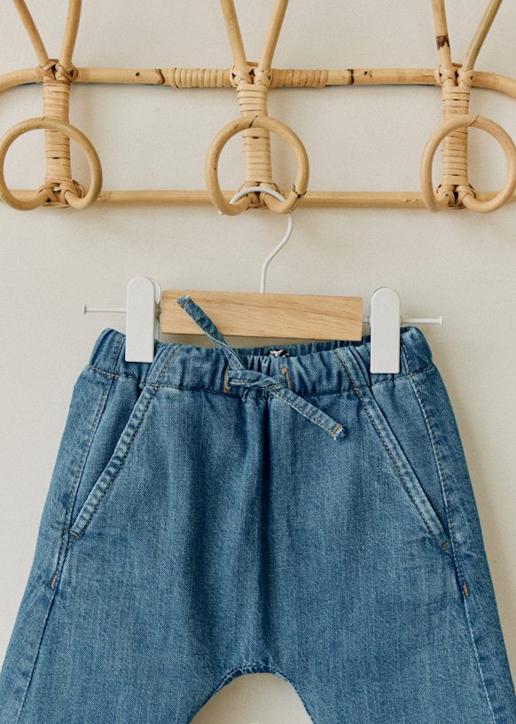 Gus Trousers Light Denim Organic cotton organic textile Sézane