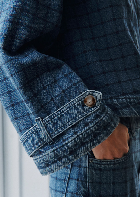 Avery Jacket - Sézane x SEA NY - Denim with Navy Embroidery