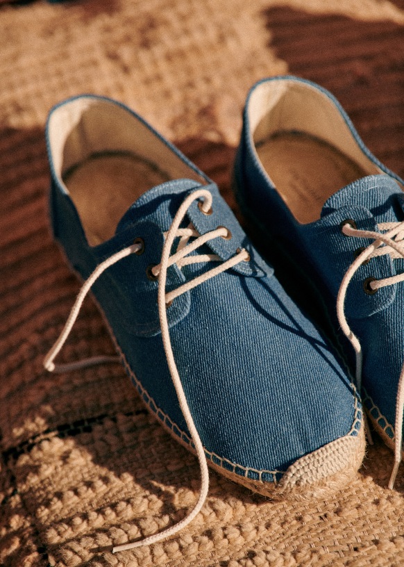Espadrilles Alan Gris Cuir Octobre Editions