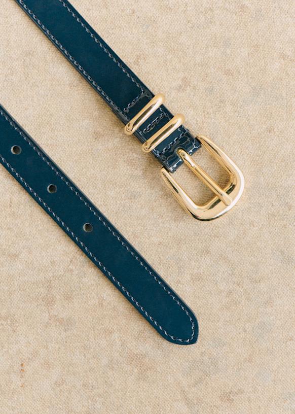 Ceinture Livie Marron Python Cuir bovin Sezane
