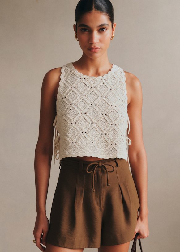 Jacopo Blouse - Ecru Guipure Lace - Organic Cotton - Sézane