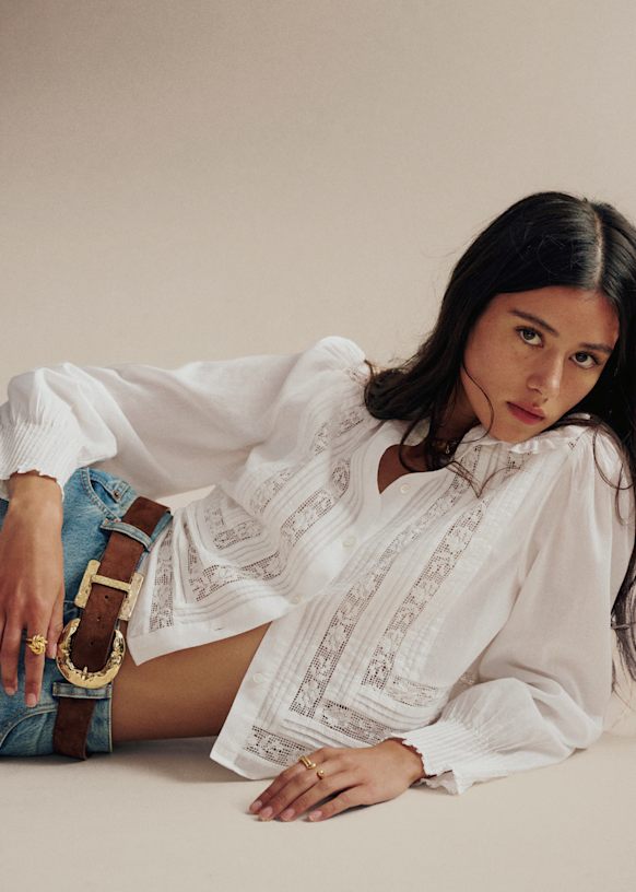 Eloïse Shirt - Ecru - Organic Cotton - Sézane