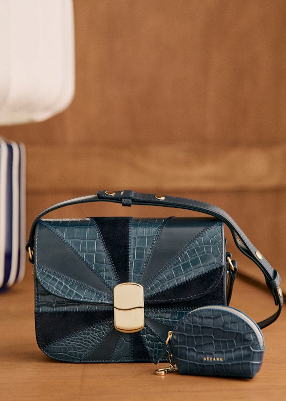 Sacha Coin Purse Pistachio Croco Bovine leather Sezane