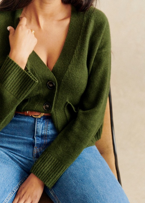 Jady Cardigan - Perfect Green - Yak - Sézane