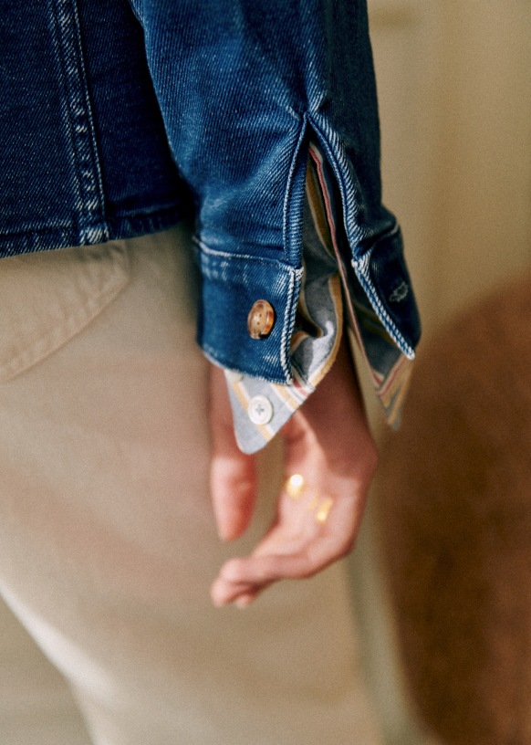 Willa Jacket Indigo Organic Cotton S zane