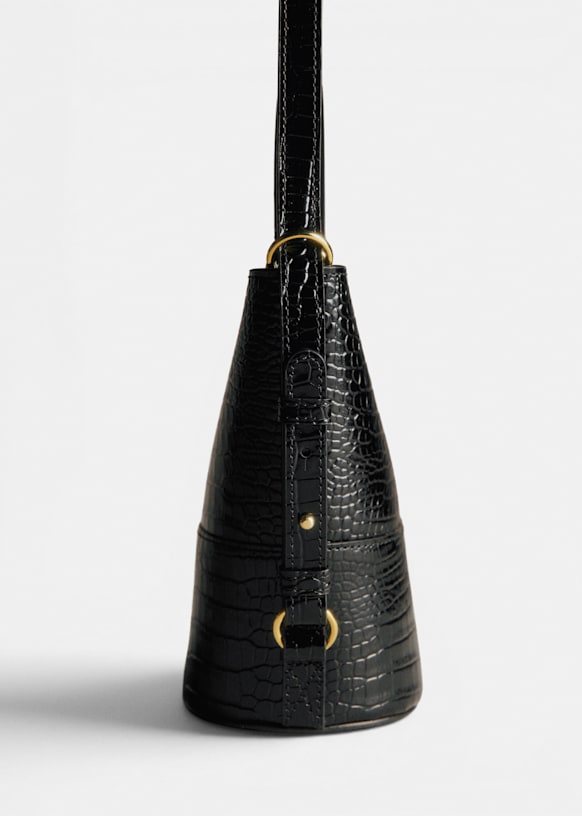 Mini Gary Bag - Taupe - Split cowhide leather - Sézane
