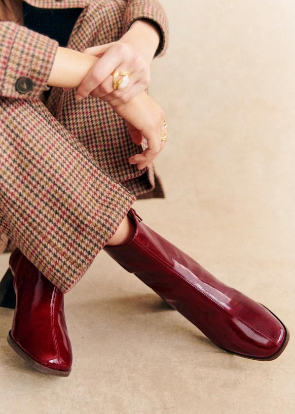 Axelle アンクルブーツ - パテントパープル - パテントカウハイド