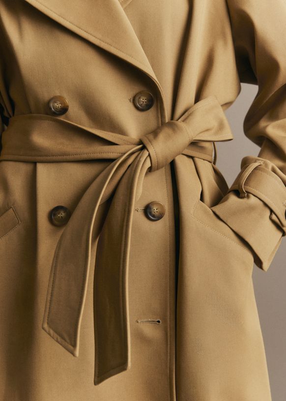 Scott Trench Coat - Camel - Organic Cotton - Sézane