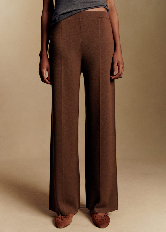 Matthew Trousers - Chestnut Brown - Merino Wool - Sézane