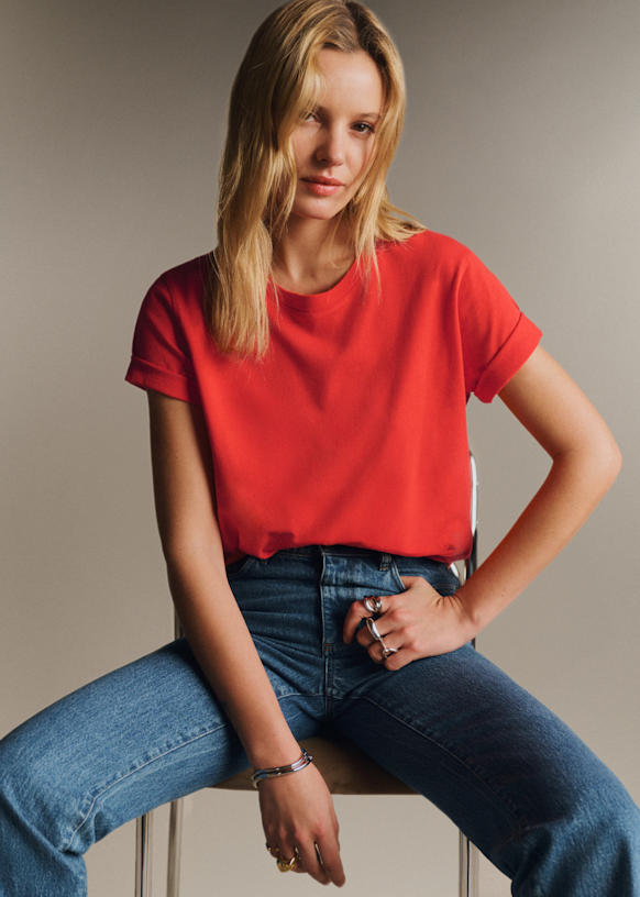 Conrad T-Shirt - Bright red - Organic cotton - organic textile