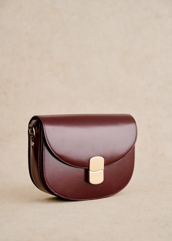 Burgundy leather purse hotsell