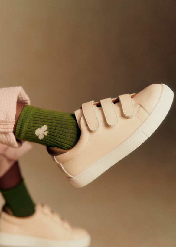 Jack Sneakers - Rosewood - Split cowhide leather - Sézane