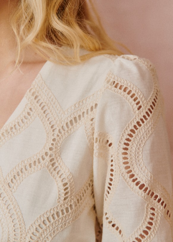 Faith Dress Ecru Organic Cotton Sézane