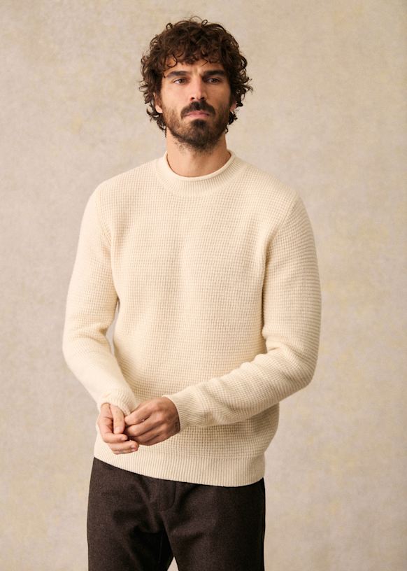 Elara Sweater - Ecru - Wool - Sézane