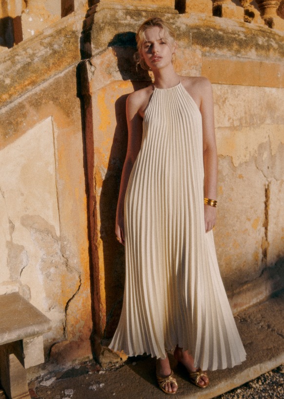 Robe plissée sezane outlet