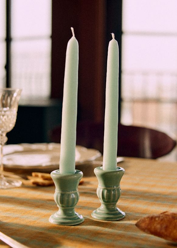 Piano Candle Holder Set - Small Model - Rosy beige - Ceramic - Sézane