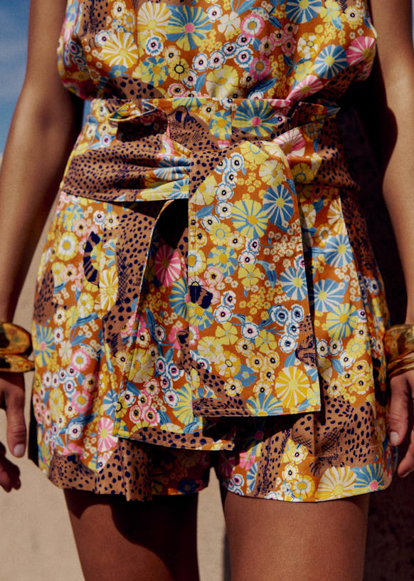 Short Tyson - Sézane x Inoui Editions - Imprimé Pampa Caramel