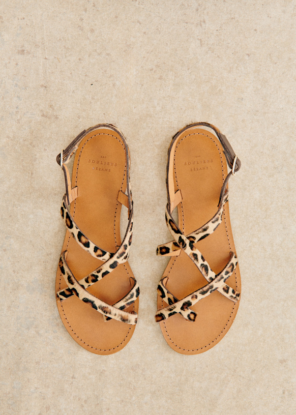 Adeline ローサンダル - レオパード - ポニーエフェクトカウハイド