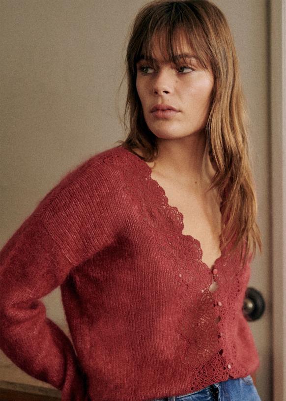 ショップレビュー ランキング - Jumper Astride Rosewood Sézane - mohair Kid - トップス