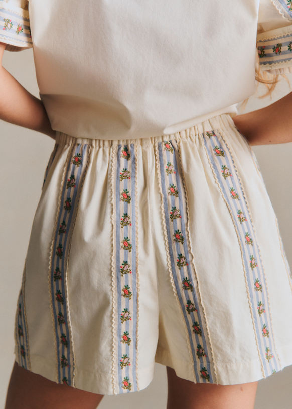Nicolo Shorts - Marina Print - Organic cotton - organic textile