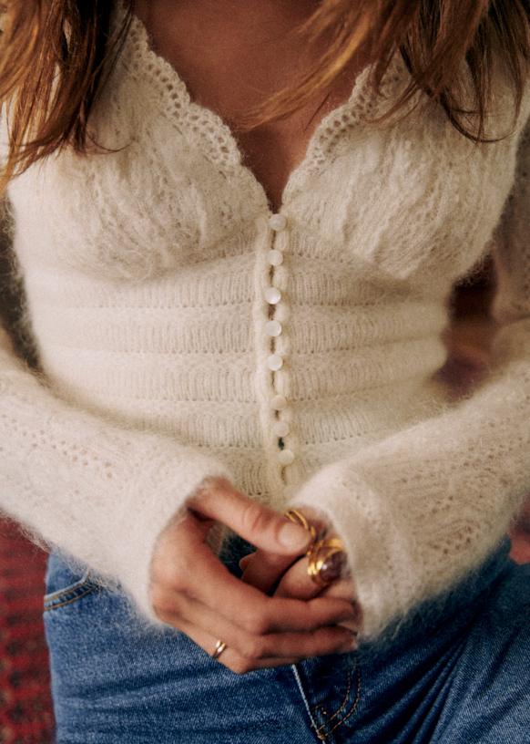 Suzanne Jumper - Ecru - Kid mohair - Octobre Éditions