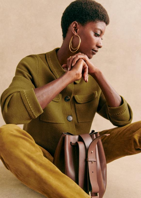 Betty Cardigan - Rosewood - Merino Wool - Sézane