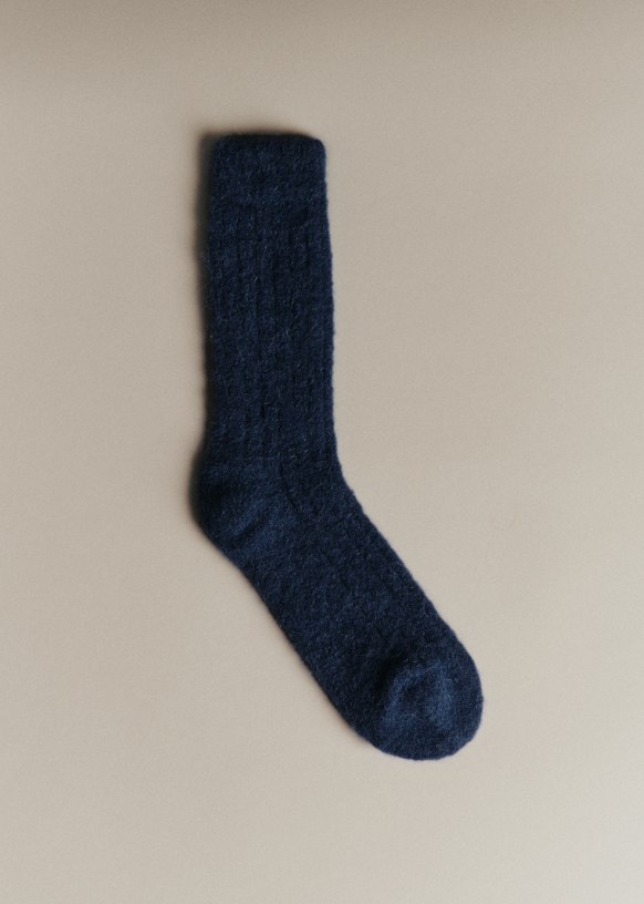 Mina Socks - Glossy Chocolate - Baby Alpaca - Sézane