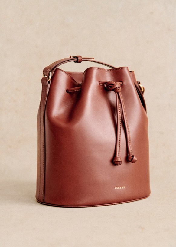 Micro Farrow Bucket Bag - Natural heritage - Vegetable-tanned smooth  cowhide leather - Sézane