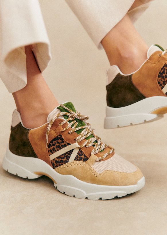 Sneakers James - Leopard mehrfarbig - Rindsleder - Sézane