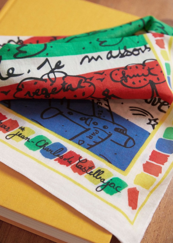 Souvenir scarf - Sézane x JCC+ - Poemes multico - Organic  display picture 3