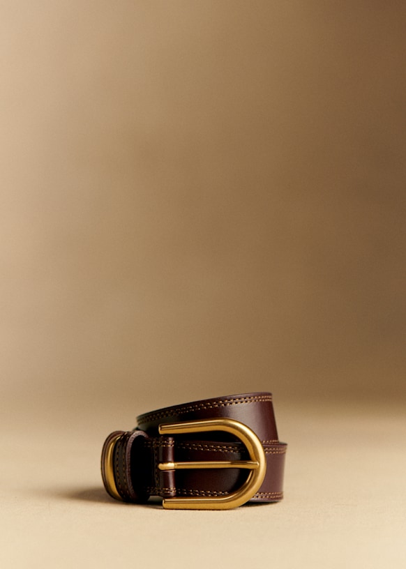 SEZANE レザー ベルト 黒 調整可能 SEZANE レザー ベルト 黒 調整可能 Taylor Belt - Smooth Black