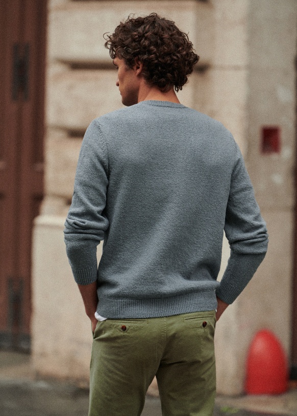 Crewneck over clearance button up