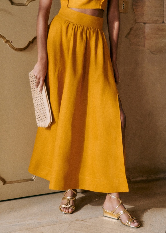 Jupe doree sezane new arrivals