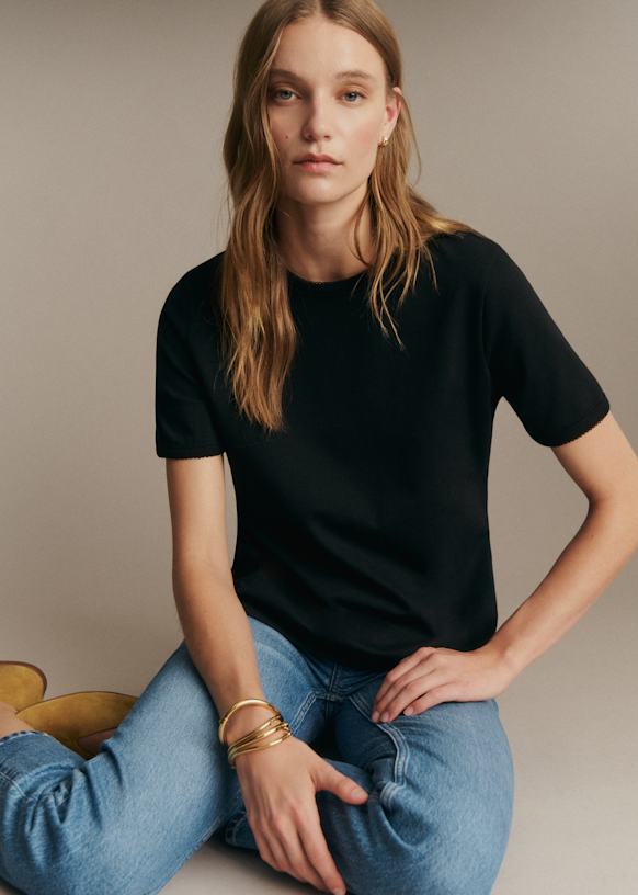Nolan T-Shirt - Cream/ Navy - Organic cotton - organic textile