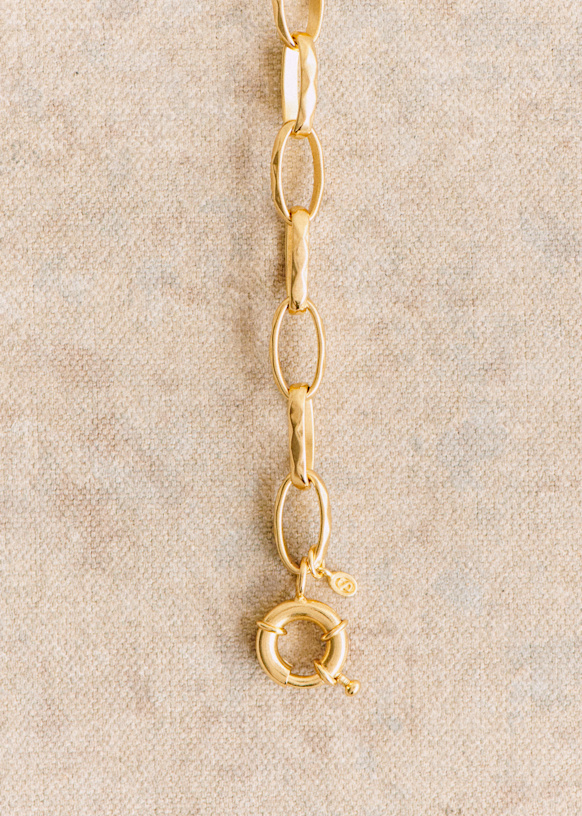 パリ発!［Sezane］リサイクル真鍮製のネックレス 追跡送料込み Arya ネックレス - クリアゴールド - リサイクル真鍮 - Sézane