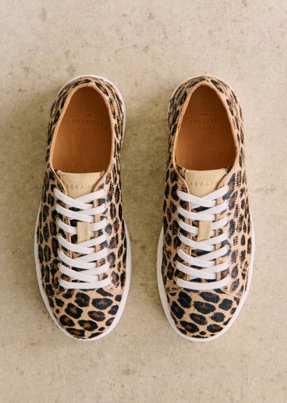 Mael Trainers Leopard Bovine leather Sezane